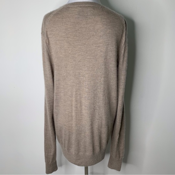 All Saints Womens Tan 100% Ode Cashmere Long Sleeve Crewneck Sweater Size Medium - Picture 3 of 14